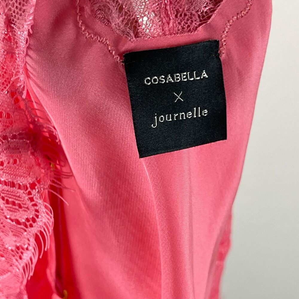 Cosabella Journelle Charlotte Silk Cami Womens Small Pink Lace Sexy Sleeveless - Picture 14 of 14